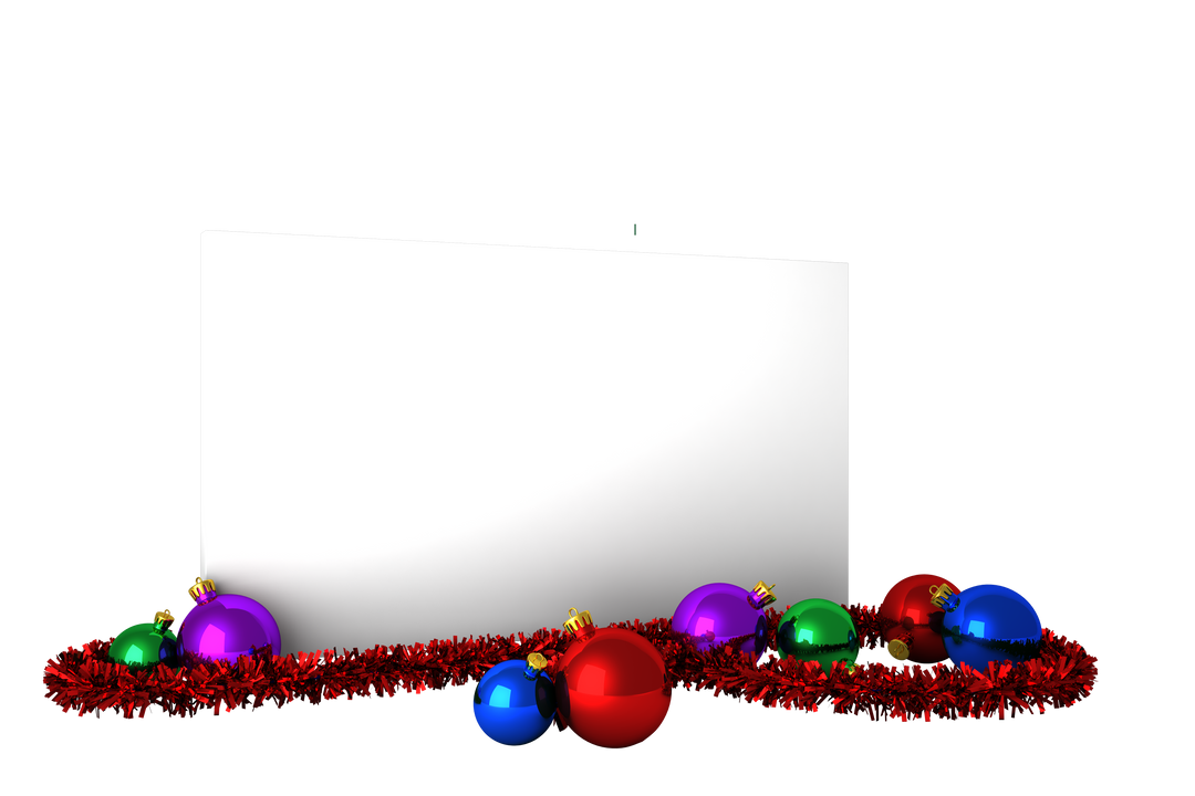 Transparent Christmas Decoration with Copy Space on White Board - Download Free Stock Images Pikwizard.com