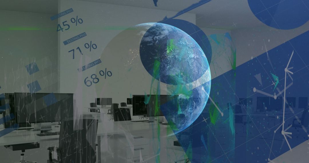 Global Data Processing Technology Concept