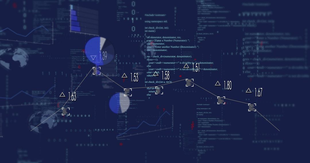 Futuristic Analytics Dashboard with Blue Code Interface