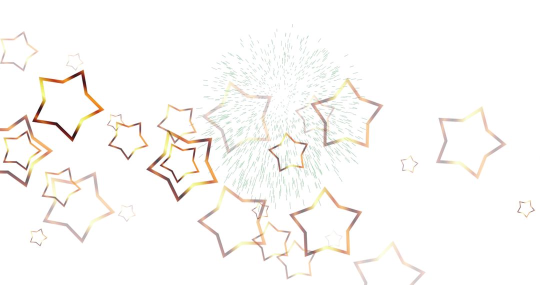 Abstract Star Shapes with Light Trail Effects