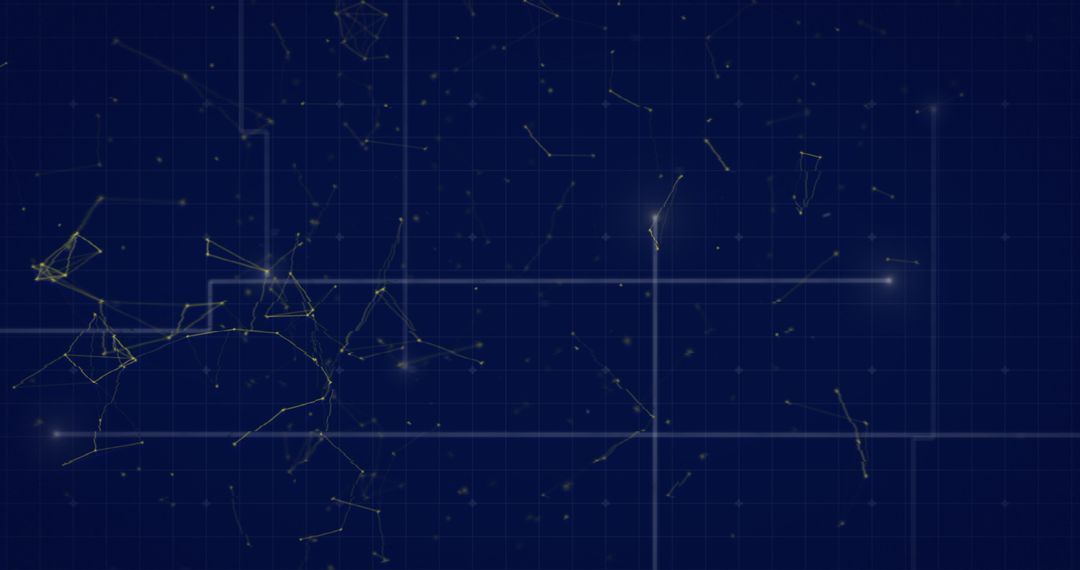 Abstract Network with Digital Lines and Glitch Effects