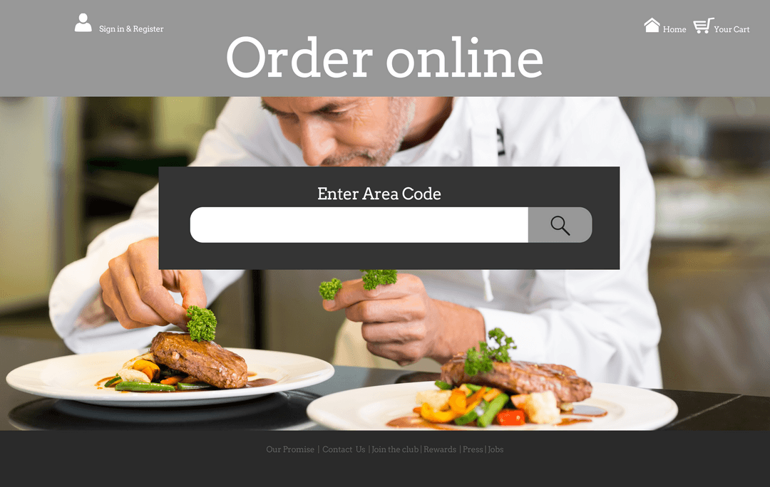 Transparent Chef Preparing Gourmet Dish for Online Ordering