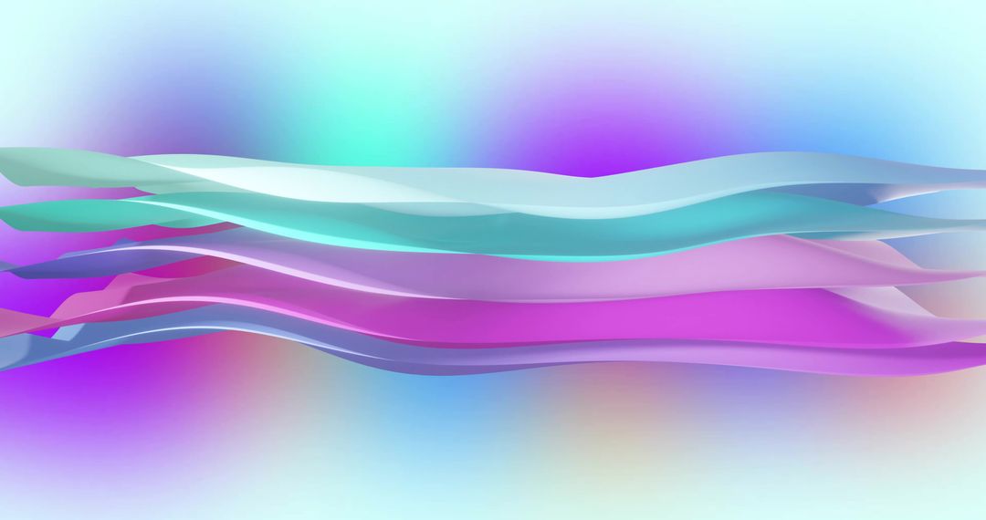 Colorful Abstract Wavy Layers on Gradient Background