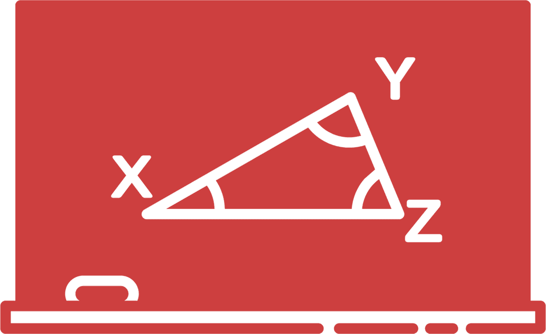 Transparent Blackboard Triangle Diagram Vector Illustration