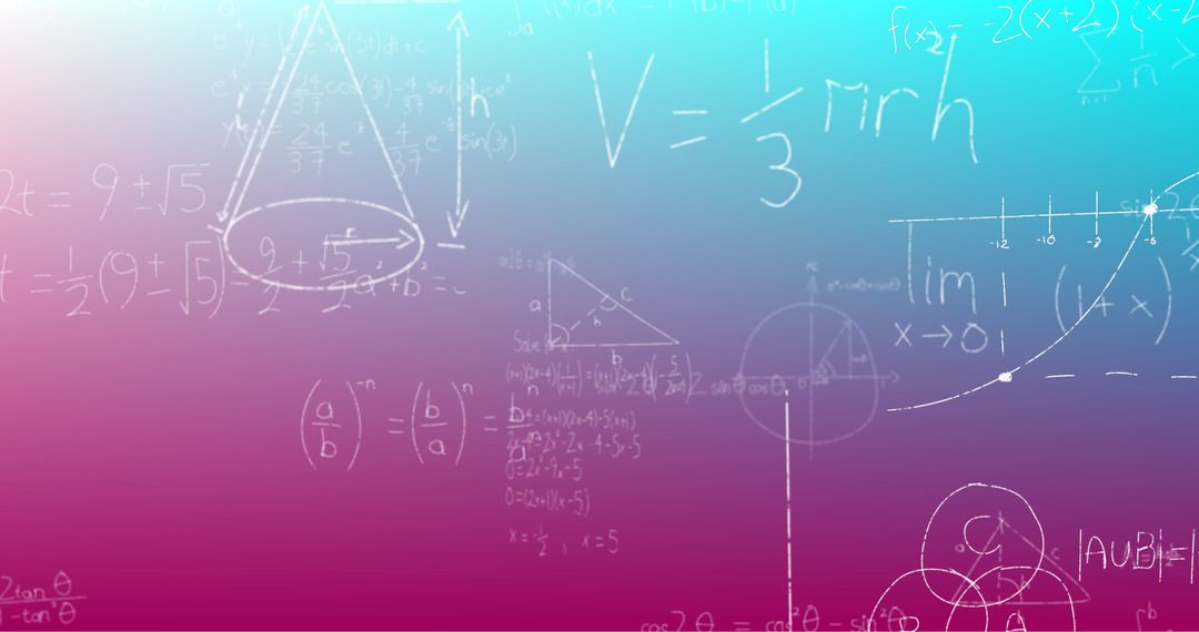 Mathematical Formulas on Gradient Background