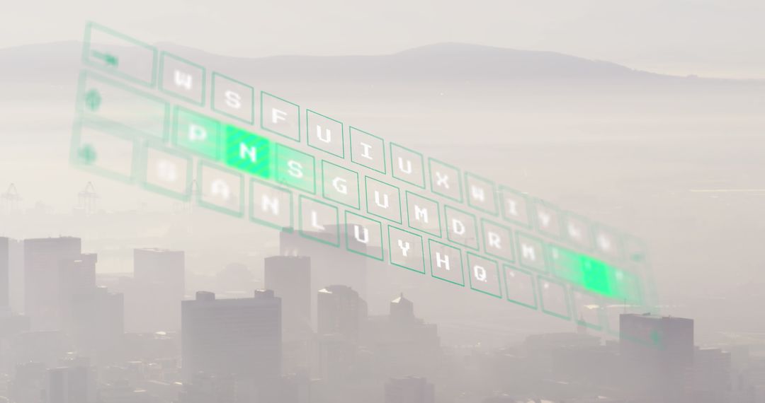 Innovative Data Interface Screen Transcends Urban Cityscape