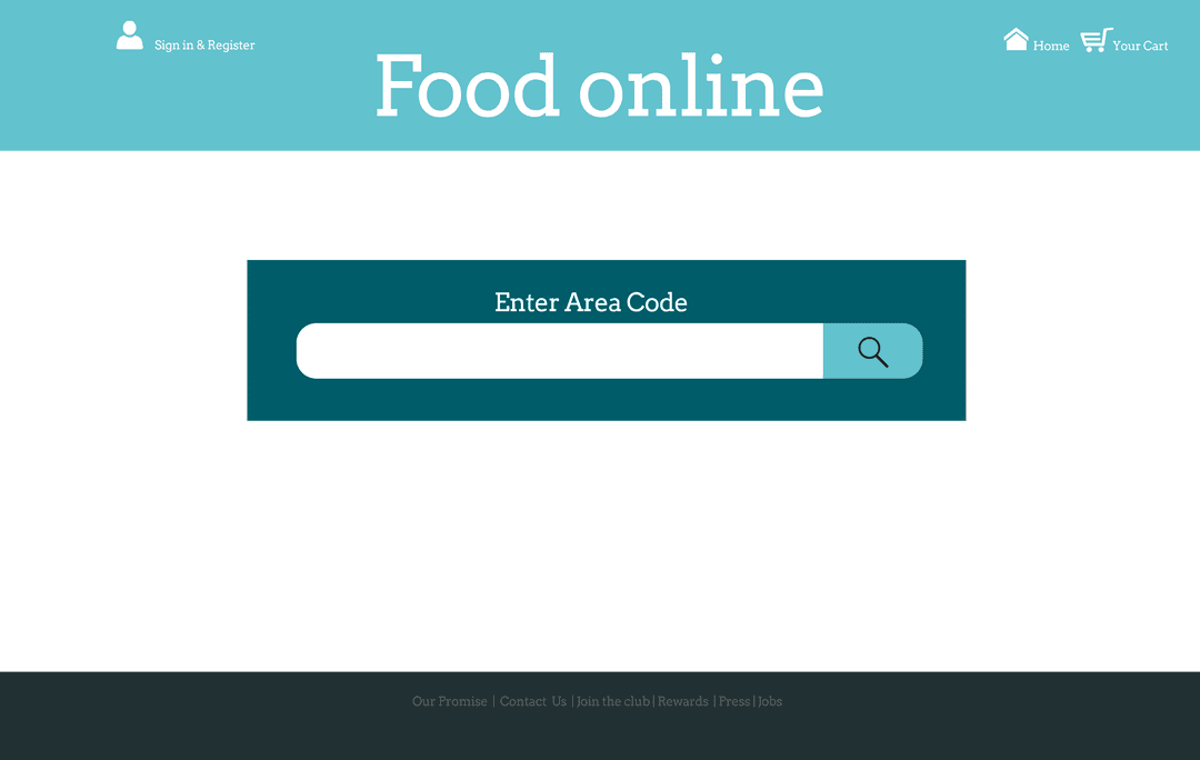 Digital Interface for Online Food Search with Transparent Background