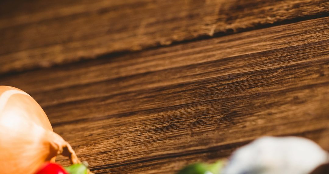 Fresh Organic Vegetables on Rustic Wooden Table