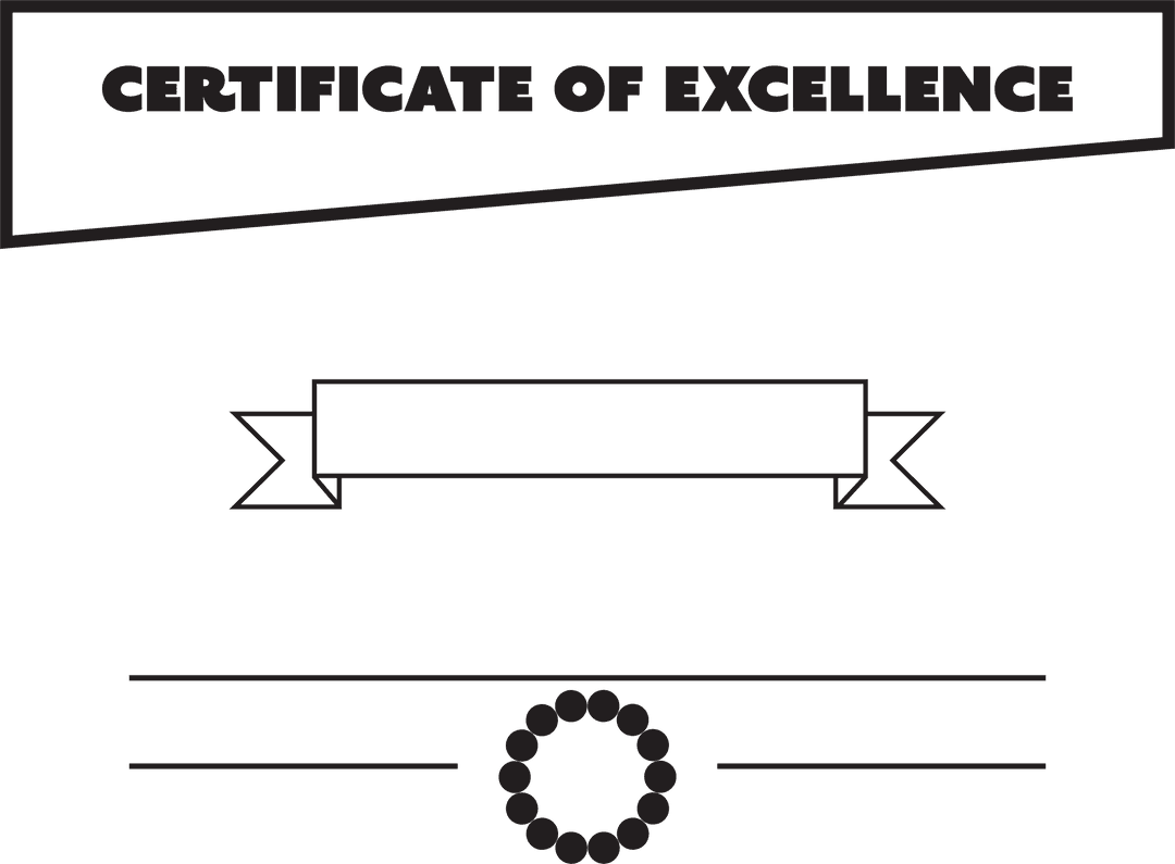 Transparent Template Certificate of Excellence Vector Design