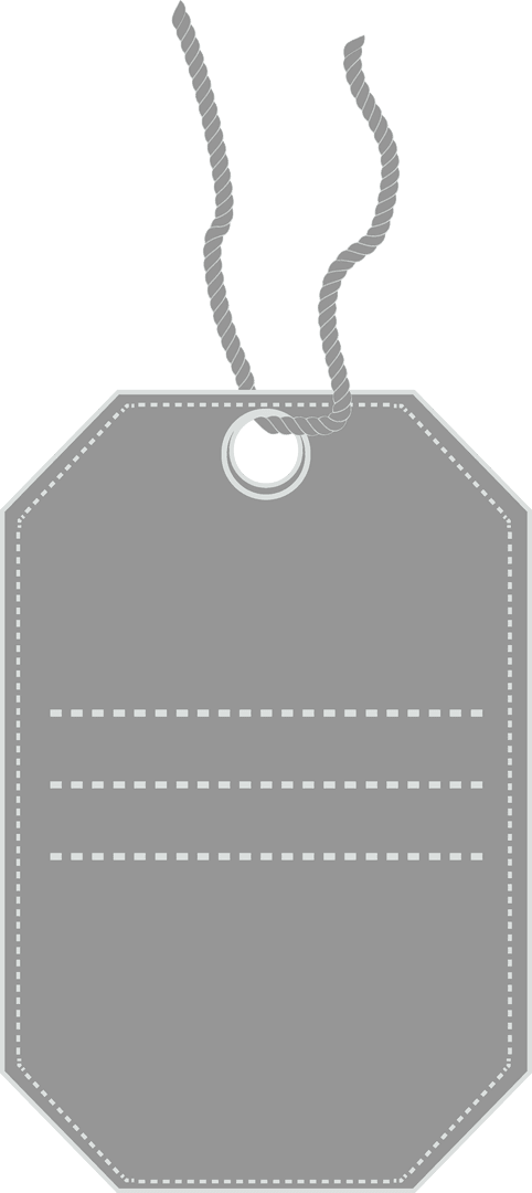 Grey Label with Copy Space Transparent Background Shopping