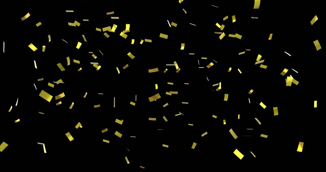 Floating Gold Confetti on Black Background for Celebrations - Free Images, Stock Photos and Pictures on Pikwizard.com