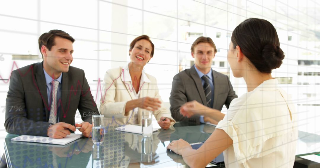 Diverse Business Team Discussing Financial Data Concepts