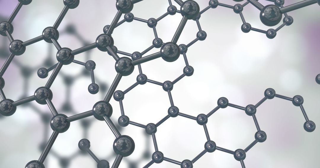 3D Molecular Structure on Abstract Background