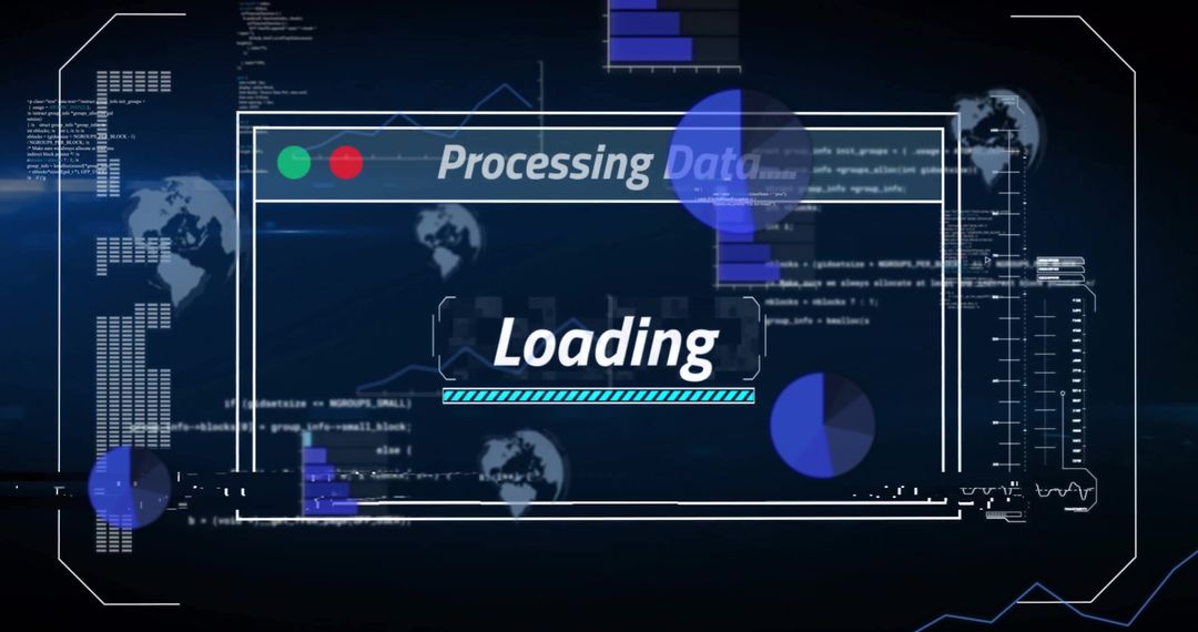 Digital Data Processing Interface with Global Connection Theme