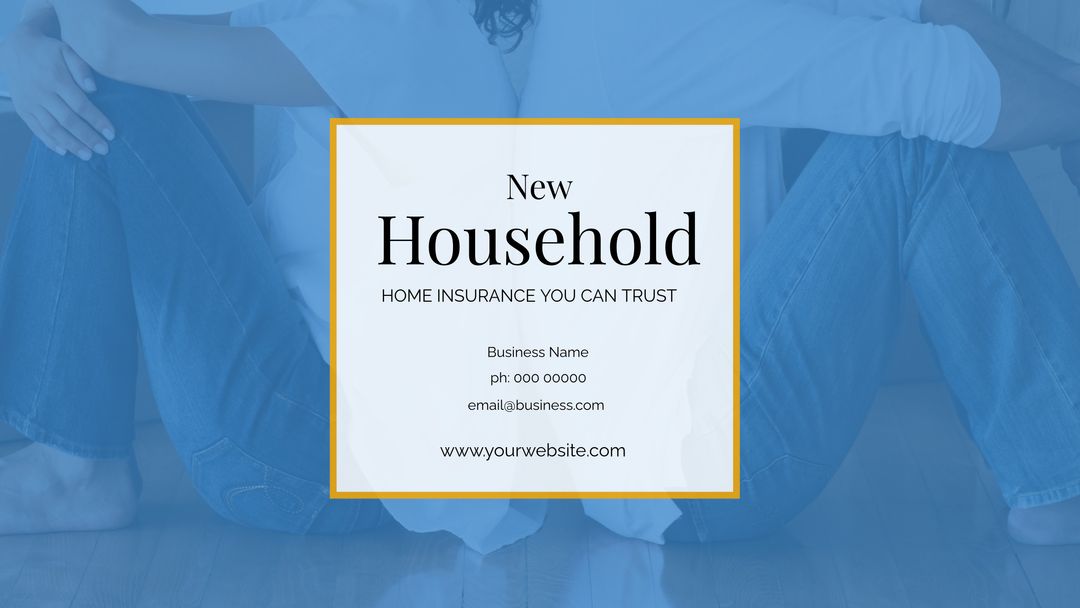 Promotional Home Insurance Banner Emphasizing Security and Comfort