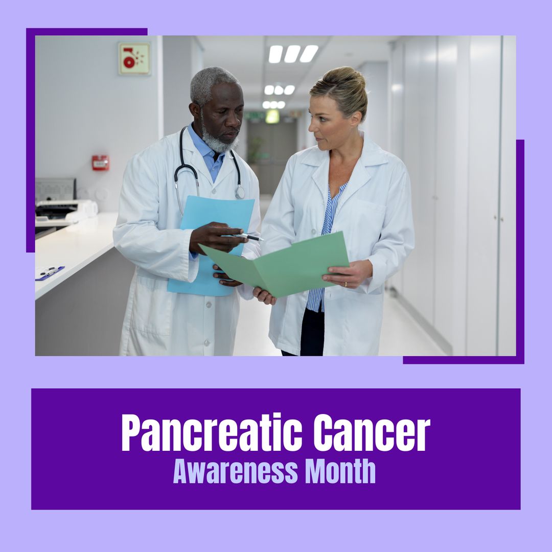 Doctors Discussing Medical Reports for Cancer Awareness Month