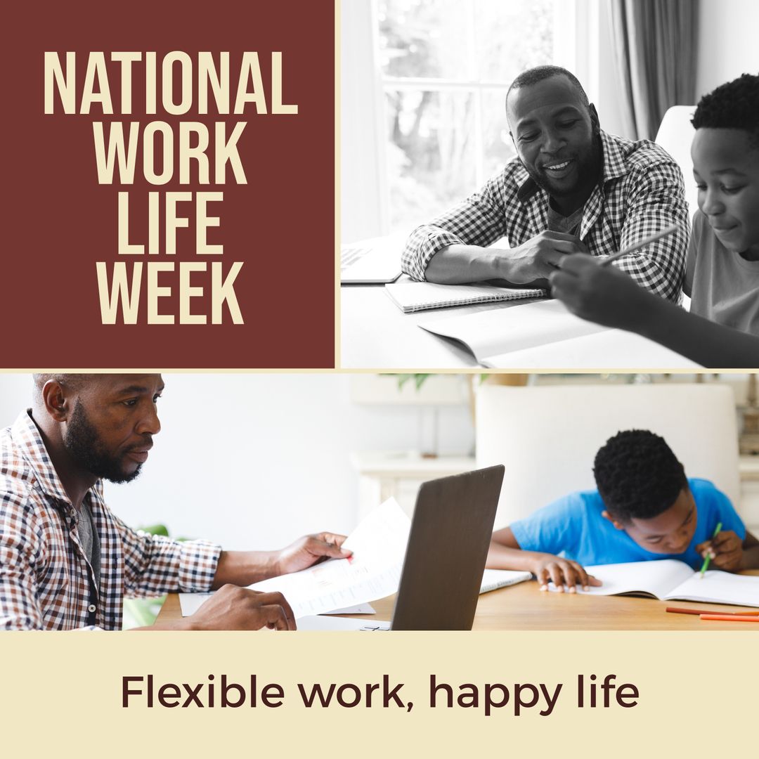 Father Balancing Work and Family for National Work Life Week