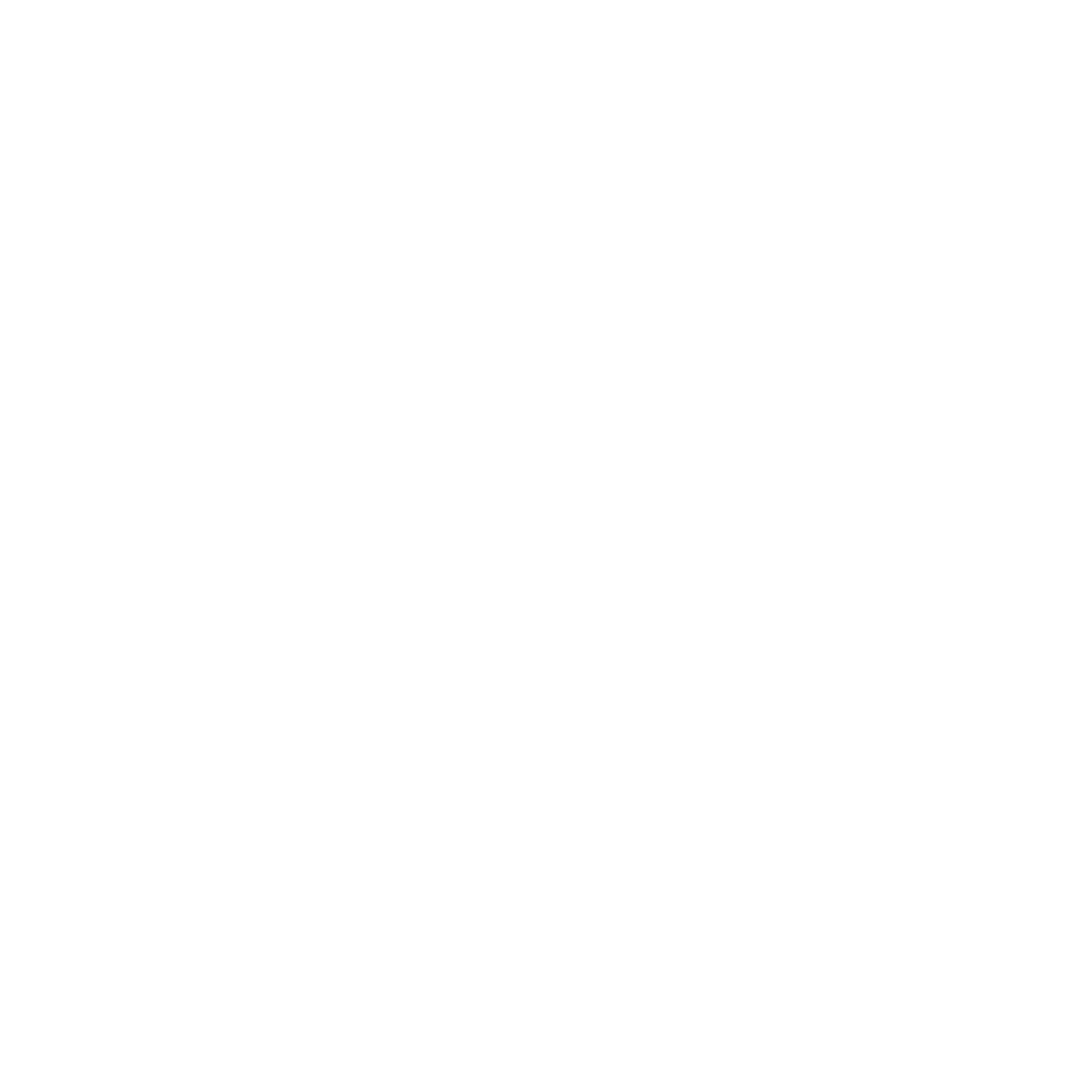 White Outline of Rolling Pin on Transparent Background