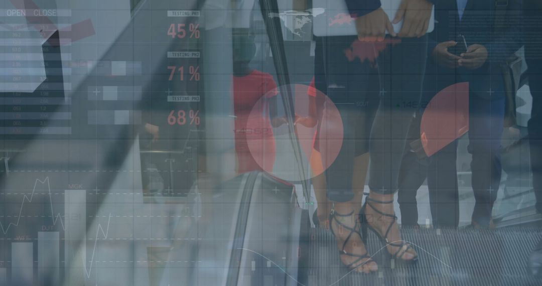 Business Professionals Analyzing Financial Data Composit