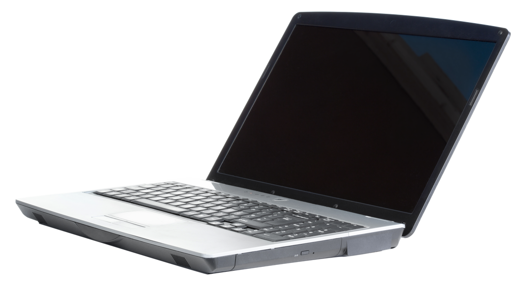 Silver and Black Laptop with Copy Space on Transparent Background - Download Free Stock Images Pikwizard.com