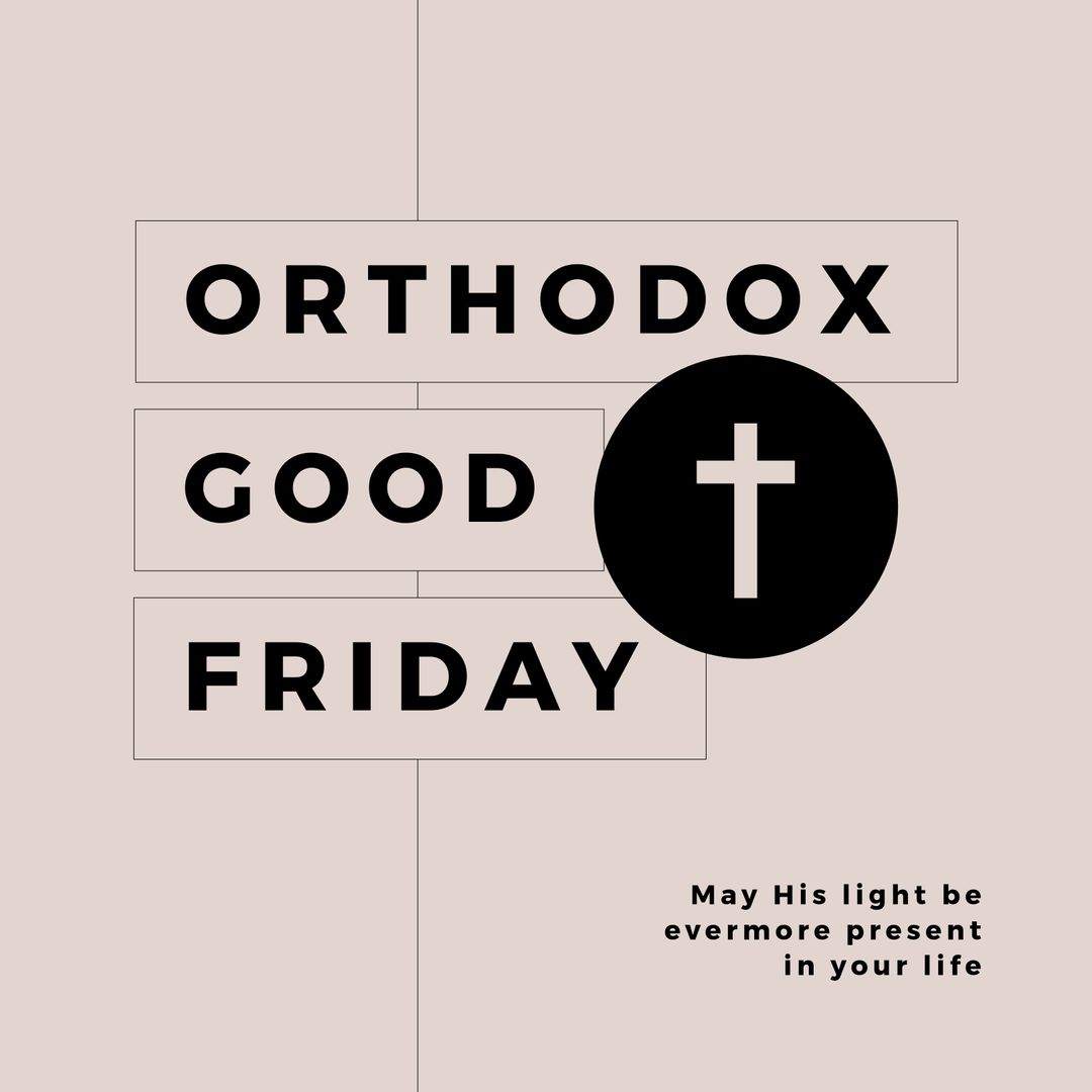 Orthodox Good Friday Inspirational Greeting with Cross