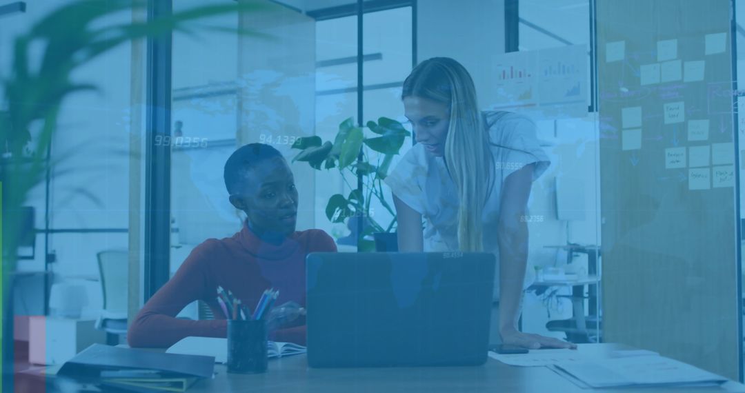 Business Collaboration with Digital Financial Insights Display