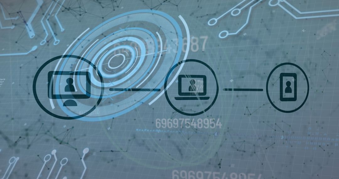 Digital Device Connectivity Concept with Data and Circuit Overlays