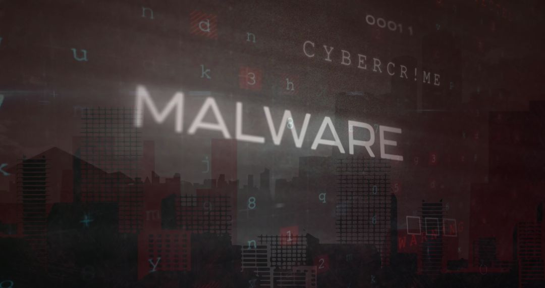 Cybersecurity Threat Concept with Malware Warning