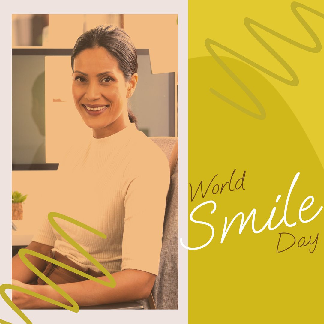 Smiling Woman Celebrating World Smile Day