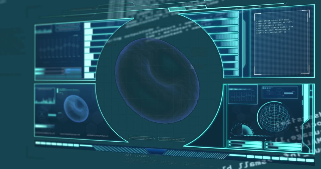 Digital Interface Displaying Red Blood Cell Analysis