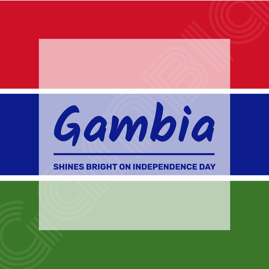 Celebration of Gambia Independence with National Colors