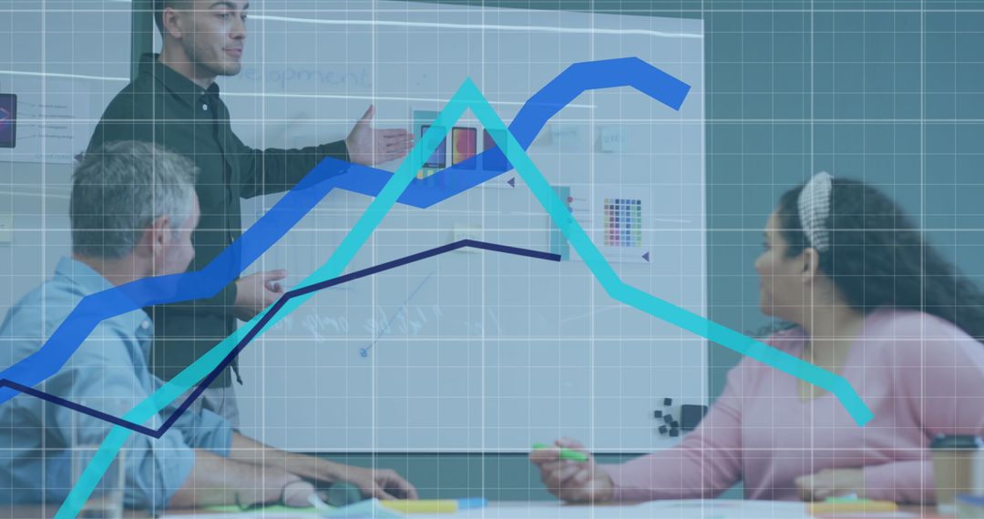 Business Meeting with Focus on Data Analysis