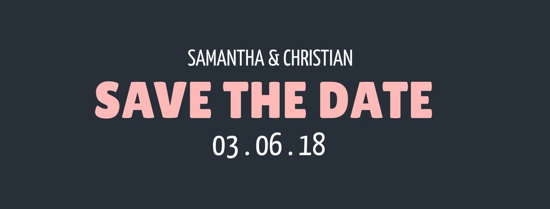 Bold Save the Date Announcement Card Design - Download Free Stock Templates Pikwizard.com