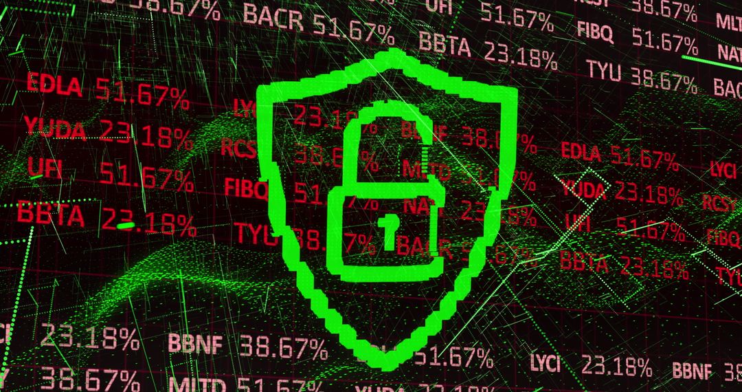 Cybersecurity Shield over Data Network Matrix