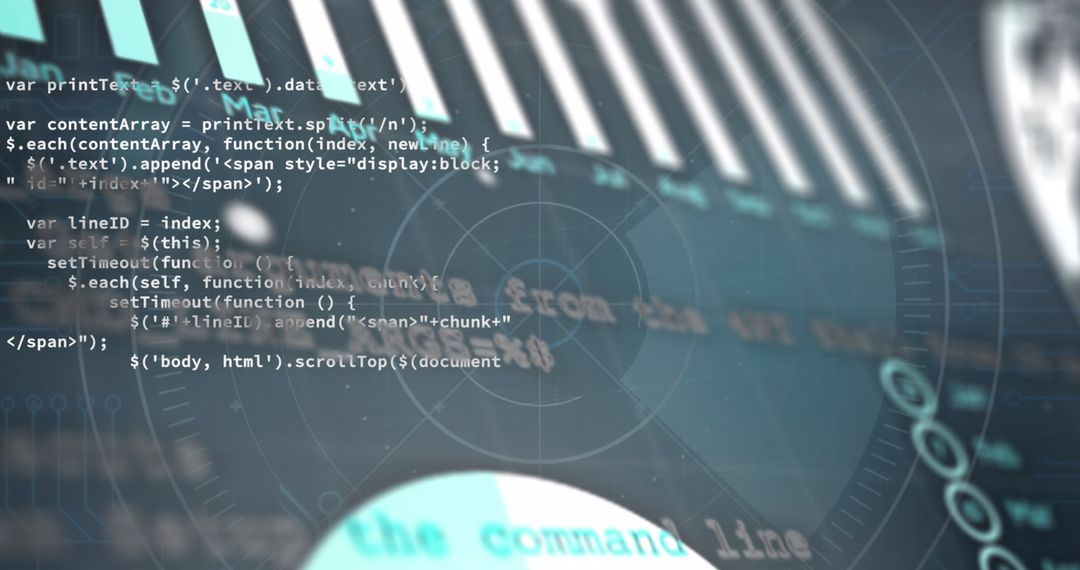 Digital Interface with Data Analytics Over Globe Background