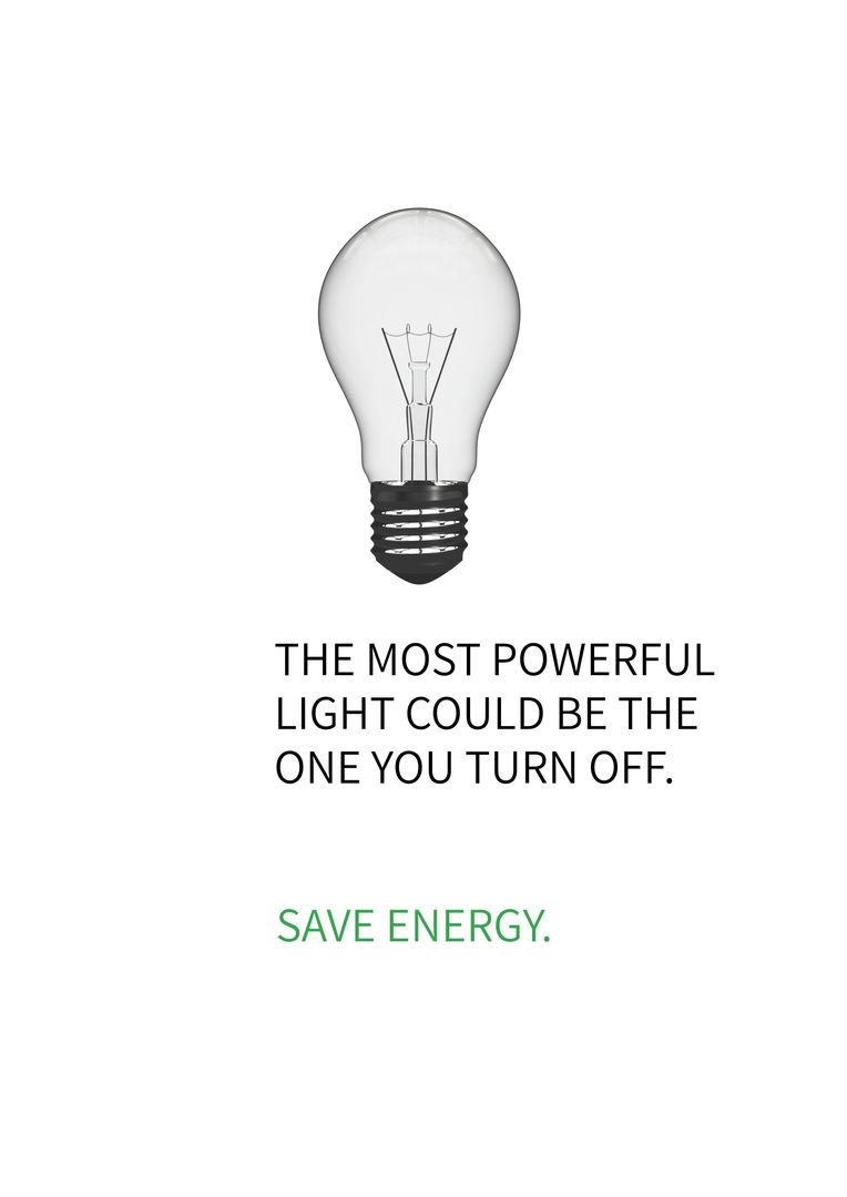 Energy Conservation Spotlight with Minimalist Light Bulb