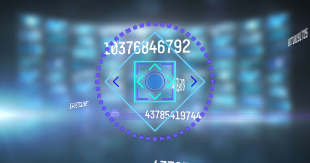 Futuristic Digital Interface Concept with Rising Numbers