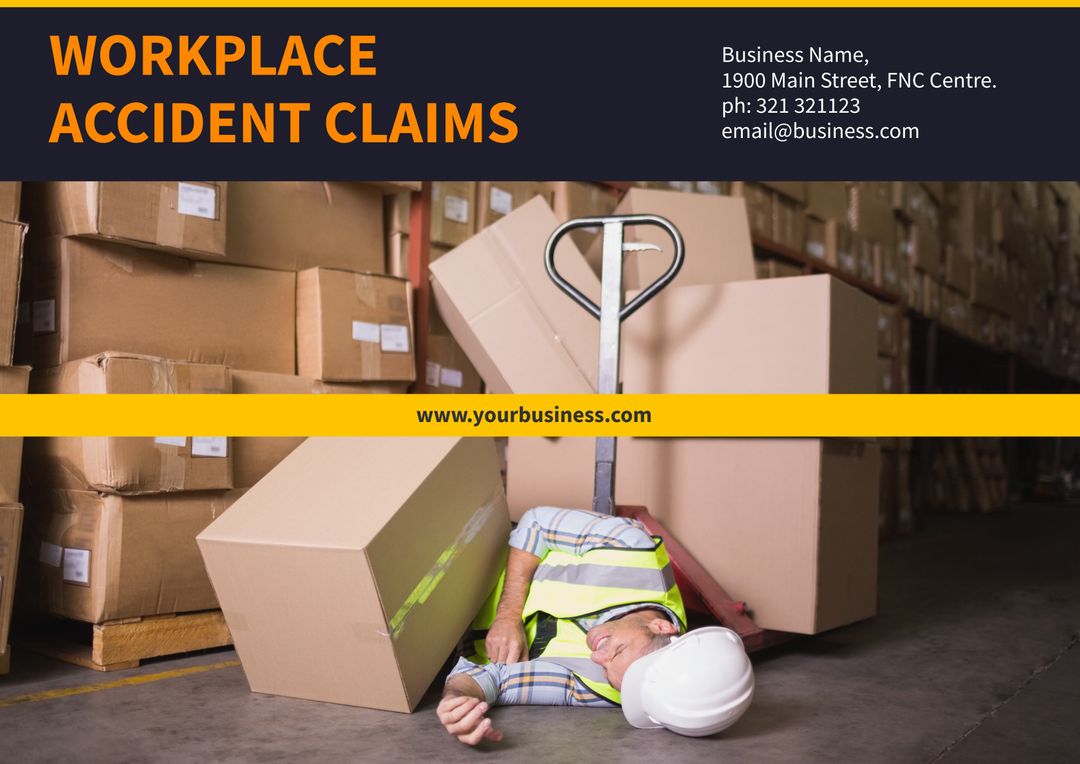 Urgent Workplace Accident Claim with Fallen Worker Highlight