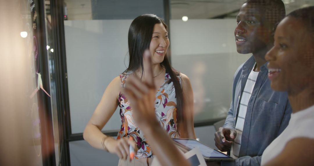 Diverse Team Collaboration in Modern Office Setting