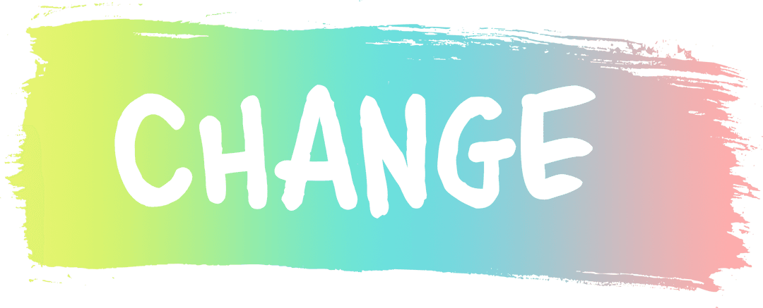 Colorful Change Text on Transparent Background