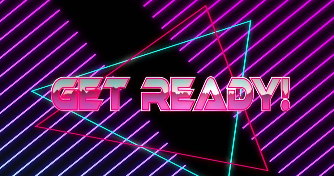 Retro Digital Announcement with Neon Glow