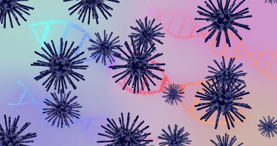 3D Animation of COVID-19 Cells and DNA Strands