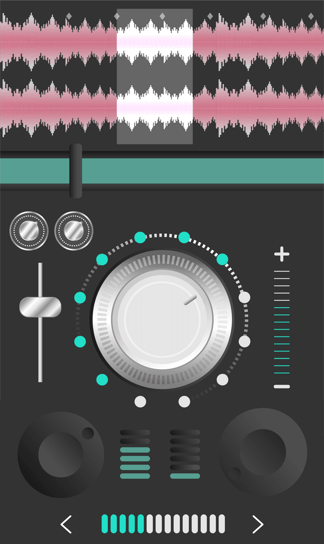 Transparent Digital Music Mixer Interface Vector Isolated