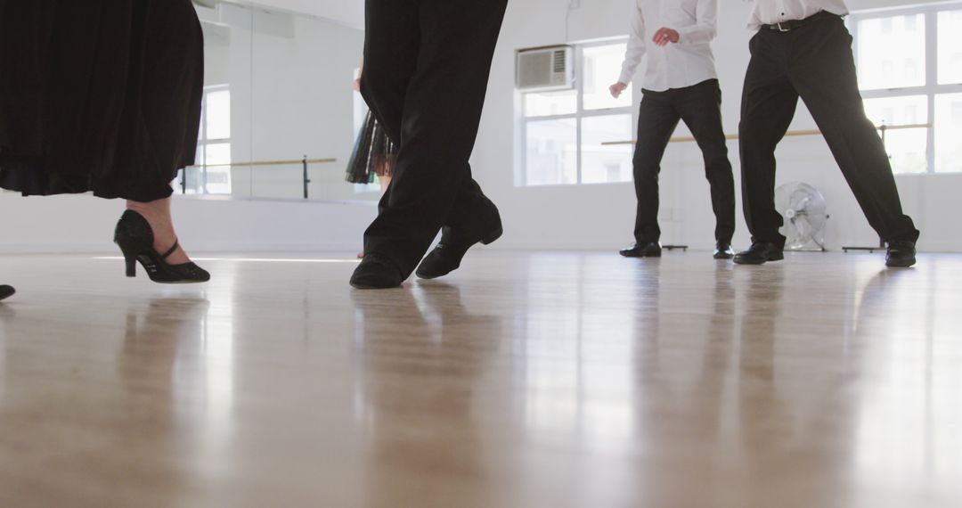 Group of People in Dance Class Practicing Ballroom Dance - Free Images, Stock Photos and Pictures on Pikwizard.com