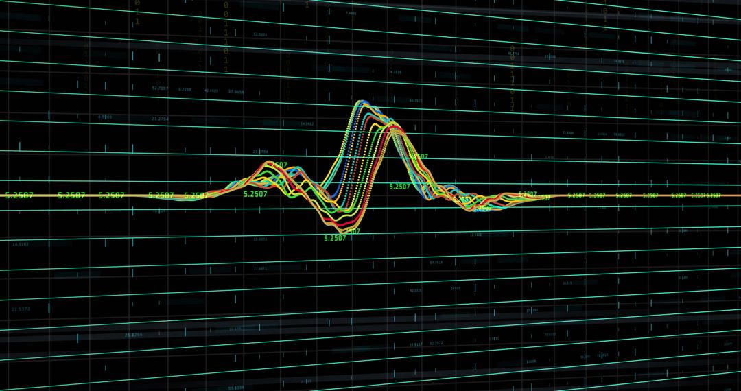 Futuristic Data Map With Multi-Color Graph Lines - Free Images, Stock Photos and Pictures on Pikwizard.com