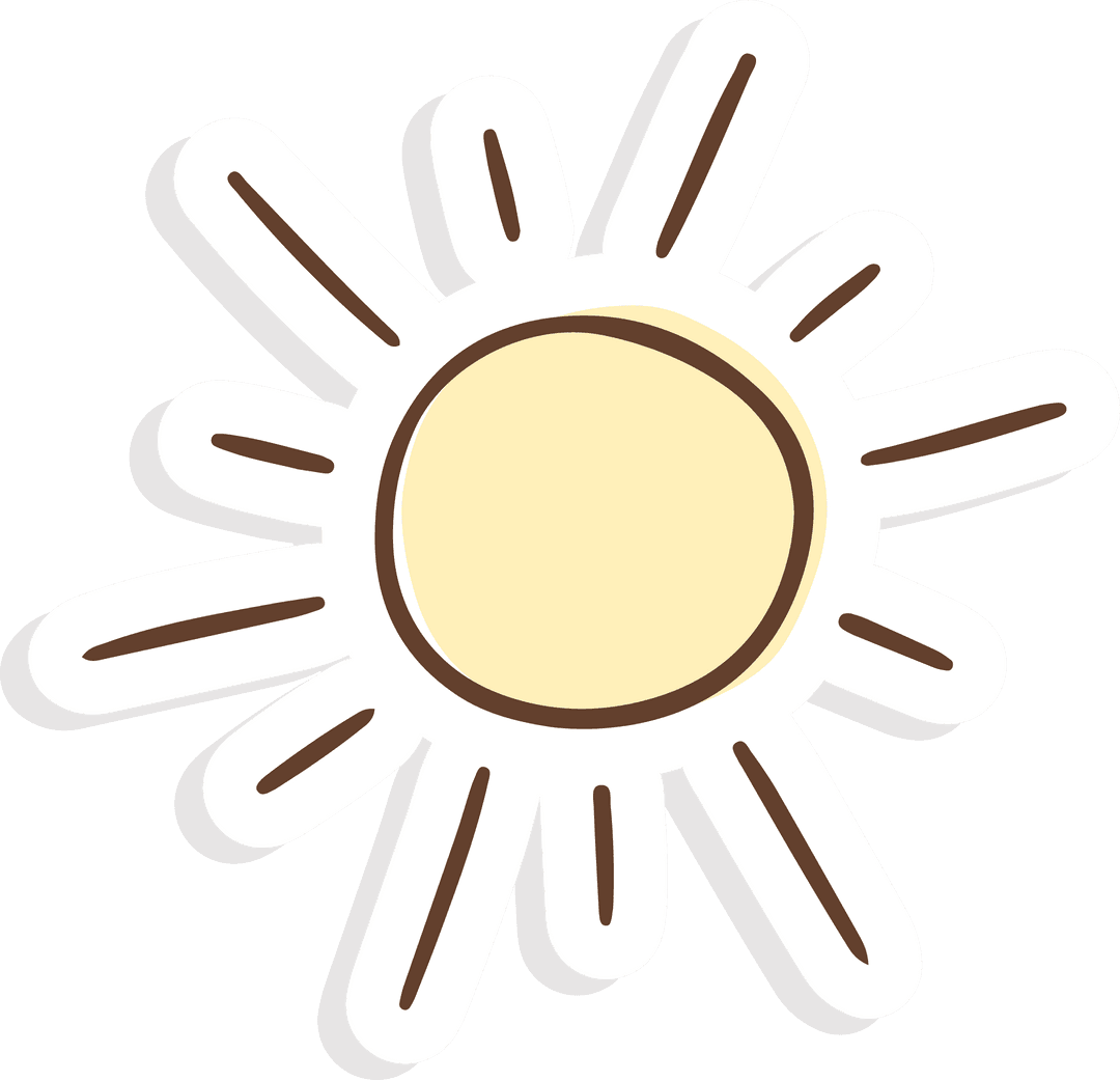 Cartoon Sun Illustration with Transparent Background Expressing Energy