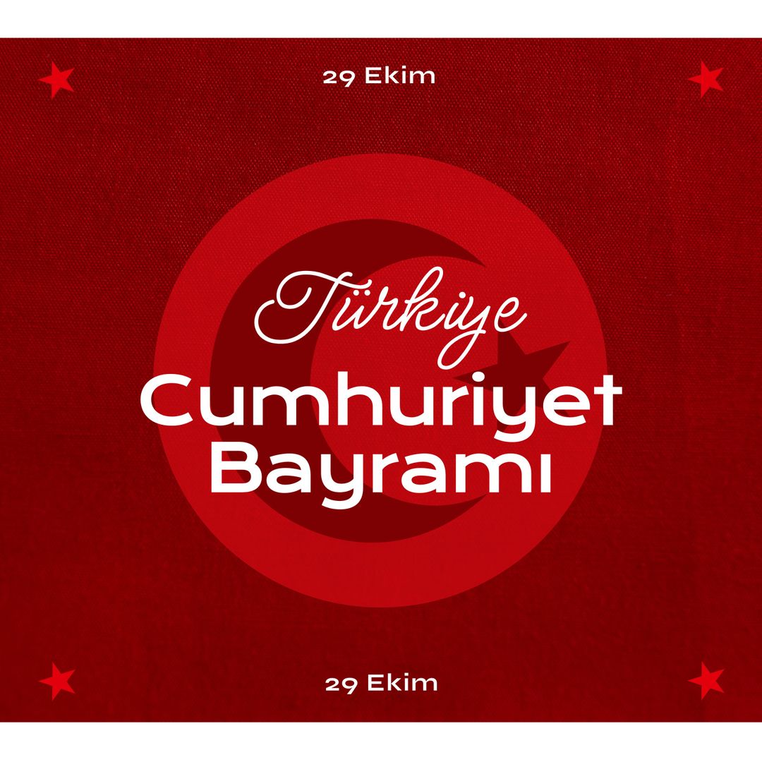 Turkey Republic Day Celebration Background with National Colors