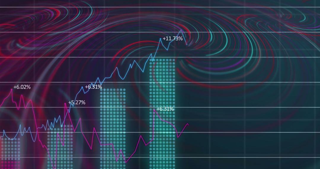 abstract financial data display with upward graph curves - Free Images, Stock Photos and Pictures on Pikwizard.com