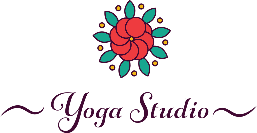 Colorful Yoga Studio Vector Logo Transparent Background