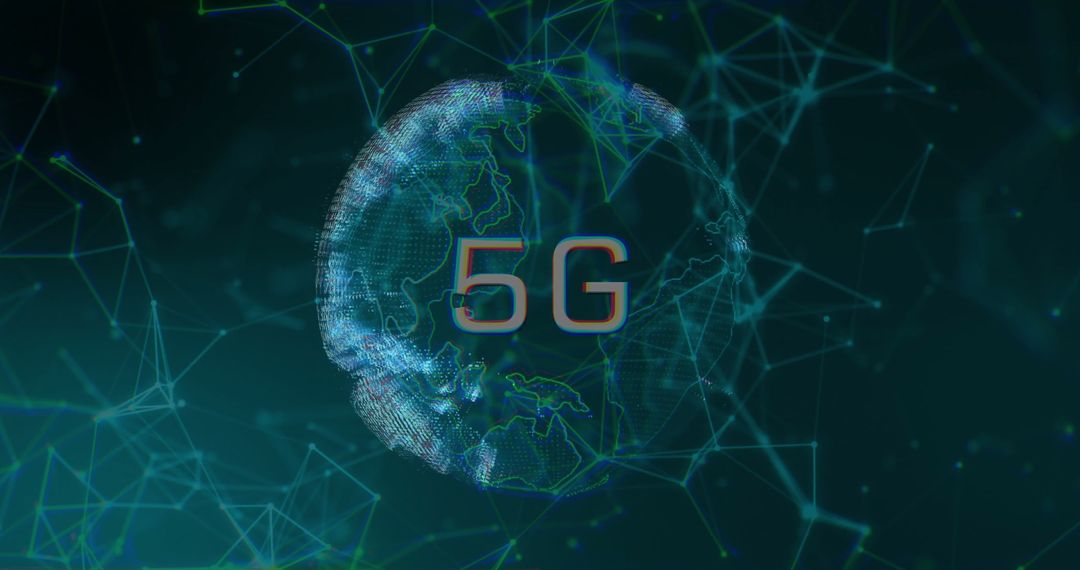 5G Technology Concept with Digital Globe and Network Connections